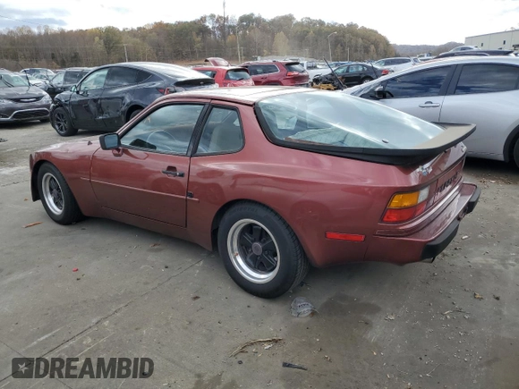 1984 Porsche 944 z VIN WP0AA0948EN461206, wystawiony jako Copart lot #79163494 z przebiegiem 15 862 mil mil oraz Szkoda całkowita • Salvage title. Historia ofert i sprzedaży dostępna na DreamBid. Obrazek 2.
