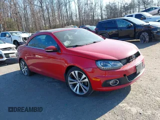 2013 Volkswagen Eos Lux with VIN WVWFW8AH8DV004222, listed as a IAAI auction lot 41702315 with 110,554 mi miles and . Bid and sale history available at DreamBid. Image 1.