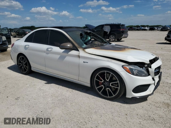 2018 Mercedes-Benz C 43 AMG with VIN 55SWF6EB3JU246788, listed as a Copart auction lot 63048314 with Not Provided miles and Non Repairable. Bid and sale history available at carsss.com. Image 4.
