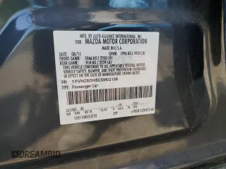 2012 Mazda 6 i Touring with VIN 1YVHZ8DH5C5M02136, listed as a Copart auction lot 58735635 with 128,569 mi miles and Salvage title. Bid and sale history available at DreamBid. Image 12.