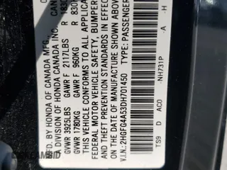 2013 Honda Civic Si z VIN 2HGFG4A53DH701450, wystawiony jako Copart lot #64694785 z przebiegiem 207 545 mil mil oraz Szkoda całkowita • Salvage title. Historia ofert i sprzedaży dostępna na DreamBid. Obrazek 12.