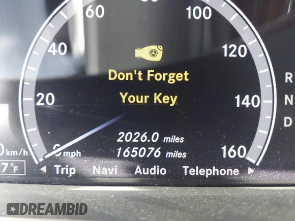 2011 Mercedes-Benz S-Class S 550 with VIN WDDNG7BB1BA362219, listed as a IAAI auction lot 41439408 with 165,076 mi miles. Bid and sale history available at carsss.com. Image 15.