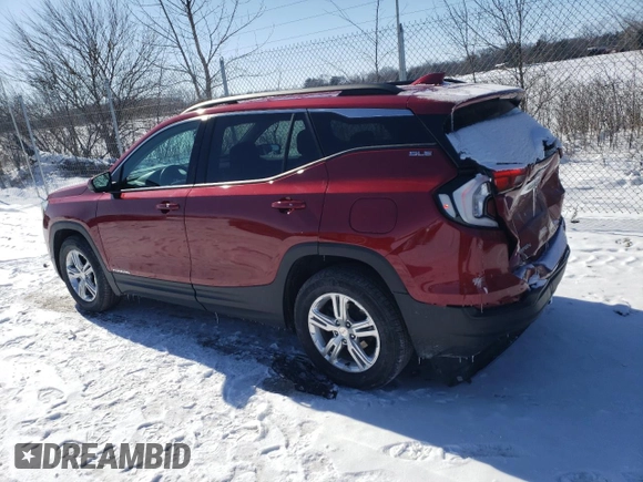 2018 GMC Terrain SLE with VIN 3GKALMEV3JL354854, listed as a Copart auction lot 45855925 with 57,327 mi miles and Clean Title. Bid and sale history available at carsss.com. Image 2.