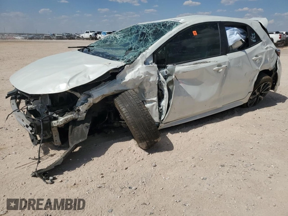 2019 Toyota Corolla Hatchback SE with VIN JTNK4RBE5K3017738, listed as a Copart auction lot 62849944 with 0 mi miles and Salvage Title. Bid and sale history available at carsss.com. Image 1.