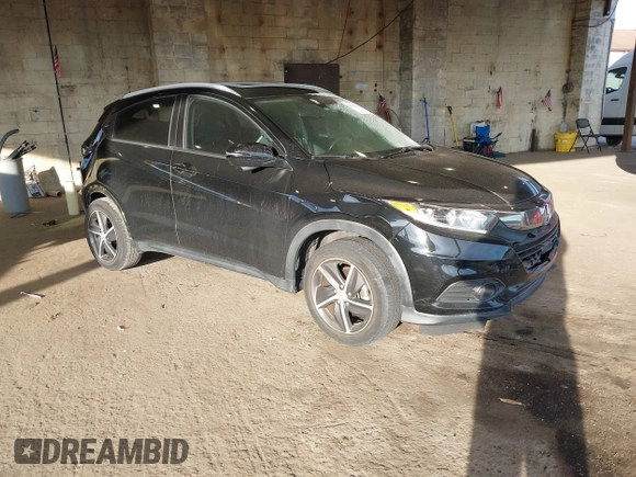 2022 Honda HR-V EX-L with VIN 3CZRU6H75NM705729, listed as a IAAI auction lot 41305988 with 27,789 mi miles. Bid and sale history available at carsss.com. Image 1.