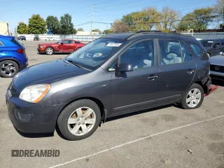 2008 Kia Rondo LX with VIN KNAFG525287202639, listed as a Copart auction lot 73477934 with 98,181 mi miles and Salvage Title. Bid and sale history available at carsss.com. Image 1.