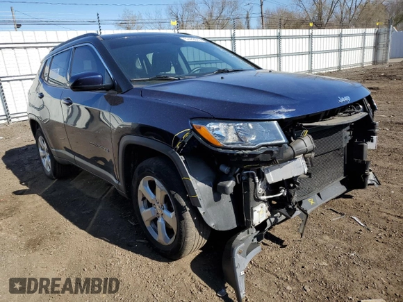 2018 Jeep Compass Latitude with VIN 3C4NJDBB5JT161697, listed as a Copart auction lot 52482895 with 60,631 mi miles and Salvage Title. Bid and sale history available at DreamBid. Image 4.