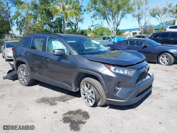 2021 Toyota RAV4 XLE Premium with VIN 2T3C1RFV5MC110773, listed as a IAAI auction lot 41863406 with 36,948 mi miles. Bid and sale history available at carsss.com. Image 1.