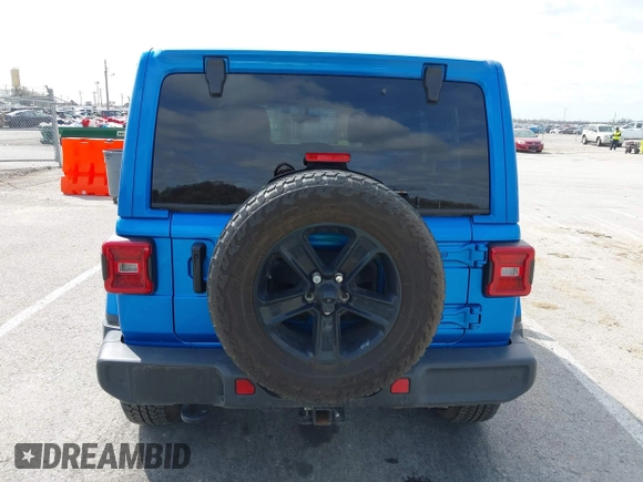 2023 Jeep Wrangler Sahara with VIN 1C4HJXEG4PW584800, listed as a IAAI auction lot 41908392 with 22,108 mi miles and . Bid and sale history available at DreamBid. Image 16.