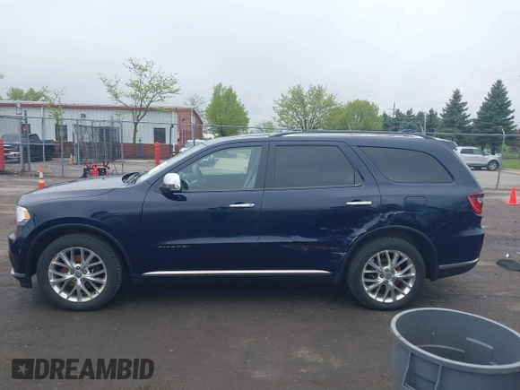 2014 Dodge Durango Citadel with VIN 1C4RDJEG9EC358811, listed as a IAAI auction lot 42176348 with 81,530 mi miles and . Bid and sale history available at DreamBid. Image 14.
