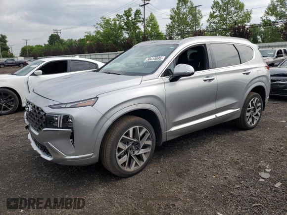 2023 Hyundai Santa Fe Calligraphy z VIN 5NMS5DAL1PH637726, wystawiony jako Copart lot #58415895 z przebiegiem 10 715 mil mil oraz Szkoda całkowita • Salvage title. Historia ofert i sprzedaży dostępna na DreamBid. Obrazek 1.