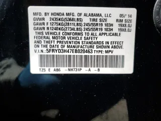 2014 Acura MDX Tech Pkg with VIN 5FRYD3H47EB020463, listed as a Copart auction lot 51663435 with 181,280 mi miles and Clean Title. Bid and sale history available at carsss.com. Image 14.