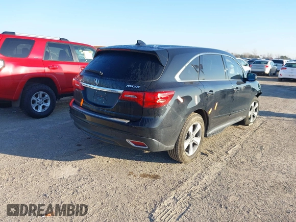 2014 Acura MDX with VIN 5FRYD3H24EB008446, listed as a IAAI auction lot 41214535 with 99,367 mi miles. Bid and sale history available at carsss.com. Image 4.