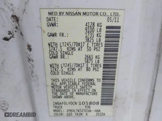 2012 Nissan NV SV with VIN 1N6AF0LY0CN105808, listed as a IAAI auction lot 42031263 with 399,400 mi miles. Bid and sale history available at carsss.com. Image 9.