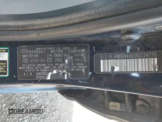 2005 Hyundai Elantra GLS with VIN KMHDN46D35U134775, listed as a IAAI auction lot 42094672 with 161,177 mi miles and . Bid and sale history available at DreamBid. Image 9.