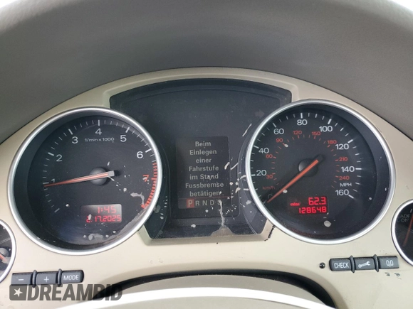 2004 Audi A4 3.0L with VIN WAUDT48H14K011915, listed as a Copart auction lot 45572975 with 128,648 mi miles and Salvage Title. Bid and sale history available at carsss.com. Image 9.