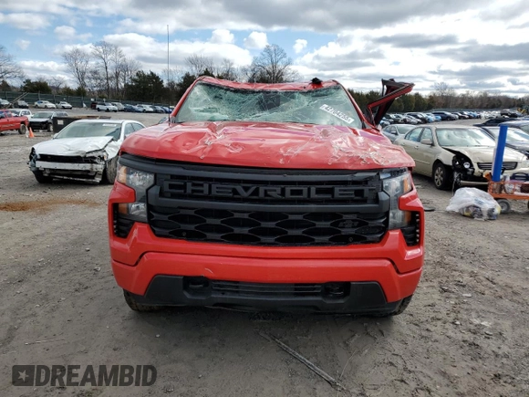 2024 Chevrolet Silverado 1500 Custom with VIN 1GCPDBEK1RZ294848, listed as a Copart auction lot 42704255 with 478 mi miles and Salvage Title. Bid and sale history available at DreamBid. Image 5.