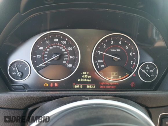 2015 BMW 4 Series 435i with VIN WBA4B1C54FD418309, listed as a Copart auction lot 65259404 with 110,713 mi miles and Salvage Title. Bid and sale history available at carsss.com. Image 9.