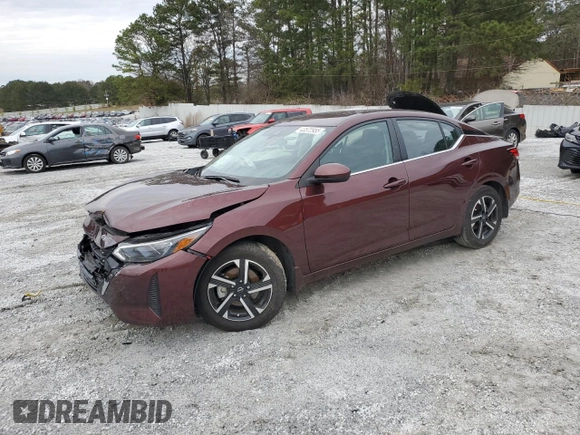 2024 Nissan Sentra SV with VIN 3N1AB8CV3RY244350, listed as a Copart auction lot 43572955 with 19,705 mi miles and Salvage title. Bid and sale history available at DreamBid. Image 1.