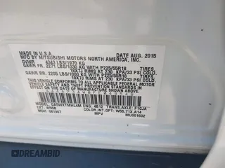2015 Mitsubishi Outlander ES z VIN 4A4AP3AW0FE049546, wystawiony jako IAAI lot #42422937 z przebiegiem 130 254 mil mil oraz . Historia ofert i sprzedaży dostępna na DreamBid. Obrazek 9.
