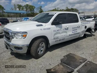 2022 Ram 1500 Big Horn with VIN 1C6RREMT7NN292374, listed as a Copart auction lot 51176125 with 75,709 mi miles and Salvage title. Bid and sale history available at DreamBid. Image 1.