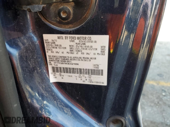 2016 Ford F-250 XLT with VIN 1FT7X2BT8GEA21656, listed as a Copart auction lot 78916904 with 187,341 mi miles and Salvage title. Bid and sale history available at DreamBid. Image 12.