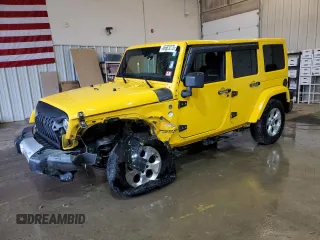 2015 Jeep Wrangler Unlimited Sahara with VIN 1C4BJWEG1FL704231, listed as a Copart auction lot 46683275 with 133,097 mi miles and Salvage Title. Bid and sale history available at carsss.com. Image 1.