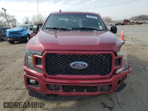 2018 Ford F-150 XL with VIN 1FTEW1E55JFA24677, listed as a Copart auction lot 49508155 with 119,616 mi miles and Salvage Title. Bid and sale history available at carsss.com. Image 5.