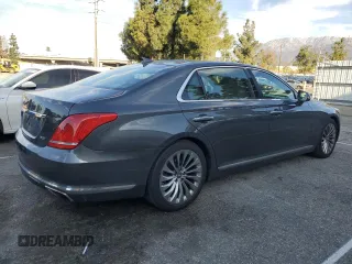 2018 Genesis G90 3.3T Premium with VIN KMHG34JA1JU043501, listed as a Copart auction lot 50262155 with 161,418 mi miles and Clean Title. Bid and sale history available at carsss.com. Image 3.