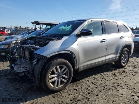 2016 Toyota Highlander LE with VIN 5TDZARFH9GS021698, listed as a Copart auction lot 89211865 with 86,086 mi miles and Salvage Title. Bid and sale history available at carsss.com. Image 1.