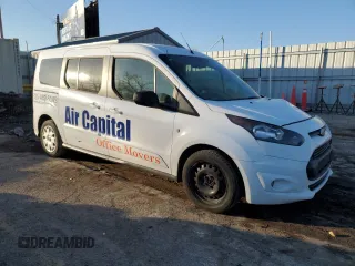 2015 Ford Transit Connect XLT with VIN NM0GS9F74F1224602, listed as a Copart auction lot 42692325 with 107,408 mi miles and Salvage title. Bid and sale history available at DreamBid. Image 4.