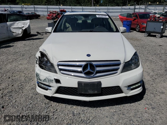2012 Mercedes-Benz C 300 Sport with VIN WDDGF8BB1CA713617, listed as a Copart auction lot 58546755 with 146,404 mi miles and Salvage title. Bid and sale history available at DreamBid. Image 5.