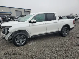 2022 Honda Ridgeline RTL-E with VIN 5FPYK3F70NB034927, listed as a Copart auction lot 44813365 with 61,787 mi miles and Salvage Title. Bid and sale history available at DreamBid. Image 1.