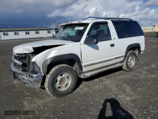 1996 Chevrolet Tahoe with VIN 3GNEK18RXTG149158, listed as a Copart auction lot 48880075 with 157,839 mi miles and Salvage Title. Bid and sale history available at carsss.com. Image 1.