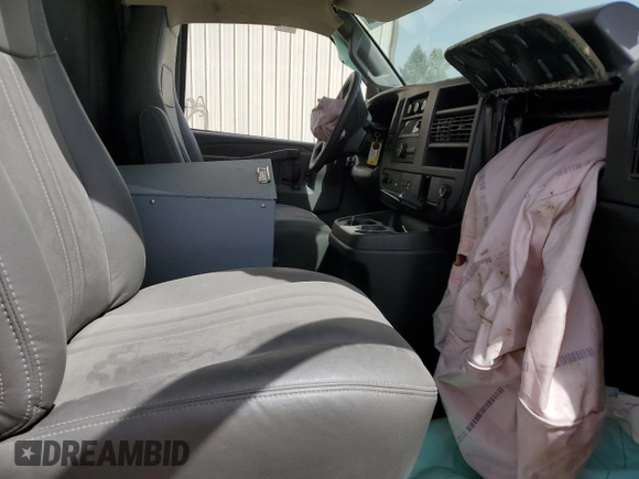 2023 Chevrolet Express Cargo with VIN 1GCWGAFP1P1109667, listed as a Copart auction lot 57017295 with Not provided miles and Salvage title. Bid and sale history available at DreamBid. Image 7.