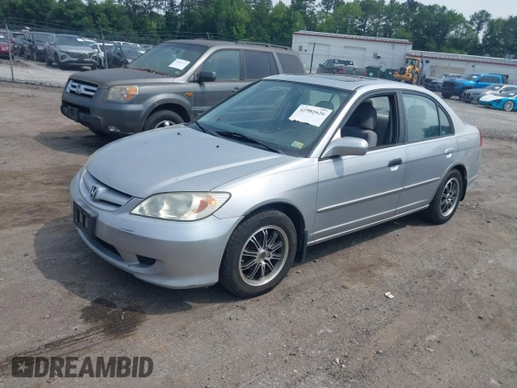 2004 Honda Civic EX z VIN 2HGES26764H535286, wystawiony jako IAAI lot #42505626 z przebiegiem 195 965 mil mil oraz . Historia ofert i sprzedaży dostępna na DreamBid. Obrazek 2.