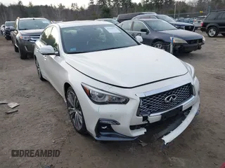 2021 Infiniti Q50 3.0t SIGNATURE EDITION with VIN JN1EV7CRXMM751800, listed as a IAAI auction lot 41690077 with 23,669 mi miles. Bid and sale history available at carsss.com. Image 1.
