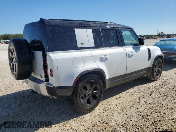 2022 Land Rover Defender SE with VIN SALEPERU1N2100701, listed as a Copart auction lot 80293774 with Not provided miles and Salvage title. Bid and sale history available at DreamBid. Image 3.