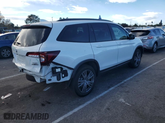 2022 Honda Pilot Sport with VIN 5FNYF6H35NB098700, listed as a Copart auction lot 87680655 with 18,023 mi miles and Salvage Title. Bid and sale history available at carsss.com. Image 3.