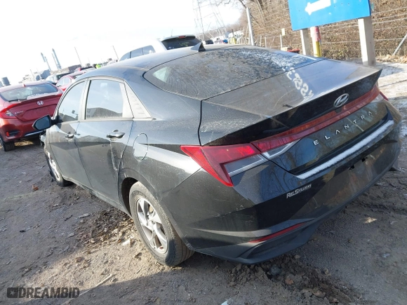 2021 Hyundai Elantra SE with VIN 5NPLL4AG8MH025566, listed as a IAAI auction lot 41081109 with 75,023 mi miles. Bid and sale history available at carsss.com. Image 3.