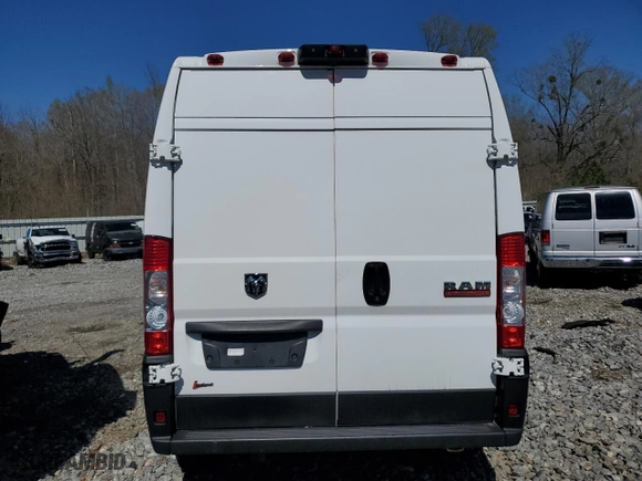 2021 Ram ProMaster Cargo Van with VIN 3C6LRVDG3ME524206, listed as a Copart auction lot 49843365 with 251,773 mi miles and Salvage Title. Bid and sale history available at carsss.com. Image 6.