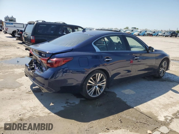 2021 Infiniti Q50 Signature Edition z VIN JN1EV7CP0MM705150, wystawiony jako Copart lot #46897655 z przebiegiem 23 688 mil mil oraz Czysty tytuł • Clean title. Historia ofert i sprzedaży dostępna na DreamBid. Obrazek 3.