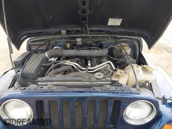 2005 Jeep Wrangler Sport with VIN 1J4FA49S05P384308, listed as a IAAI auction lot 41821354 with 106,394 mi miles. Bid and sale history available at carsss.com. Image 10.