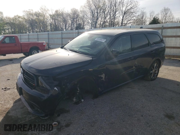 2017 Dodge Durango GT with VIN 1C4RDJDG0HC619216, listed as a Copart auction lot 54189525 with 118,985 mi miles and Salvage title. Bid and sale history available at DreamBid. Image 1.