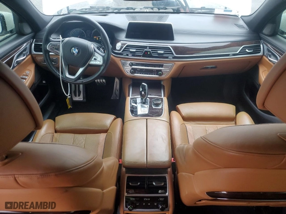 2017 BMW 7 Series 750i with VIN WBA7F0C34HGM21478, listed as a Copart auction lot 48116435 with 76,617 mi miles and Salvage Title. Bid and sale history available at carsss.com. Image 8.