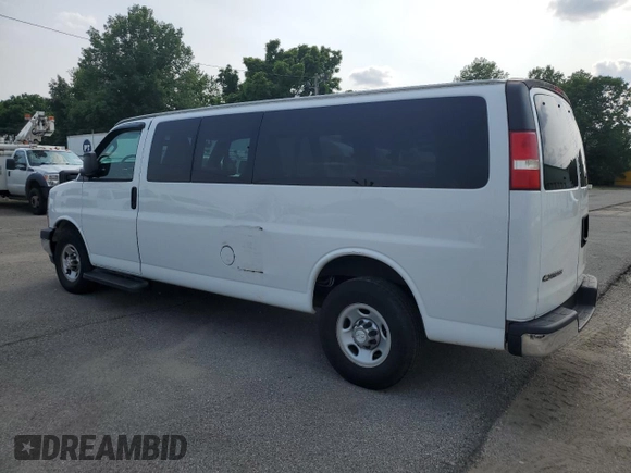 2018 Chevrolet Express Passenger LT with VIN 1GAZGPFPXJ1234733, listed as a Copart auction lot 59728105 with 92,513 mi miles and Salvage title. Bid and sale history available at DreamBid. Image 2.