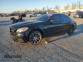 2017 Mercedes-Benz C 63 AMG with VIN 55SWF8GB3HU233221, listed as a Copart auction lot 84901404 with 80,106 mi miles and Salvage title. Bid and sale history available at DreamBid. Image 1.