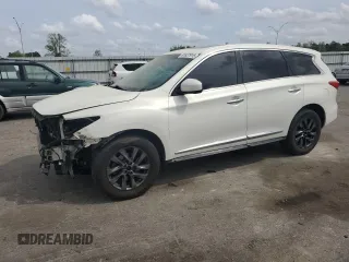 2013 Infiniti JX35 with VIN 5N1AL0MMXDC321262, listed as a Copart auction lot 51637915 with 215,577 mi miles and Salvage Title. Bid and sale history available at DreamBid. Image 1.