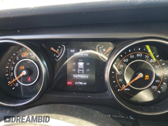 2023 Jeep Wrangler Sport z VIN 1C4HJXAG0PW668425, wystawiony jako Copart lot #74617754 z przebiegiem 21 796 mil mil oraz Szkoda całkowita • Salvage title. Historia ofert i sprzedaży dostępna na DreamBid. Obrazek 9.