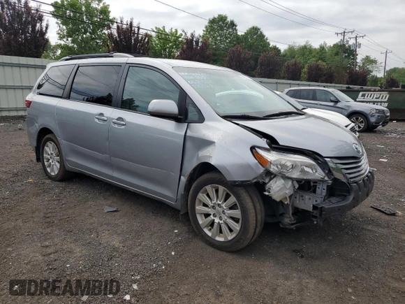 2015 Toyota Sienna LE with VIN 5TDJK3DC5FS120127, listed as a Copart auction lot 60461345 with 152,368 mi miles and Salvage title. Bid and sale history available at DreamBid. Image 4.